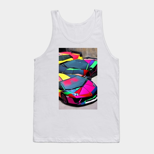 Rainbow Lambo Tank Top by BryanWhipple